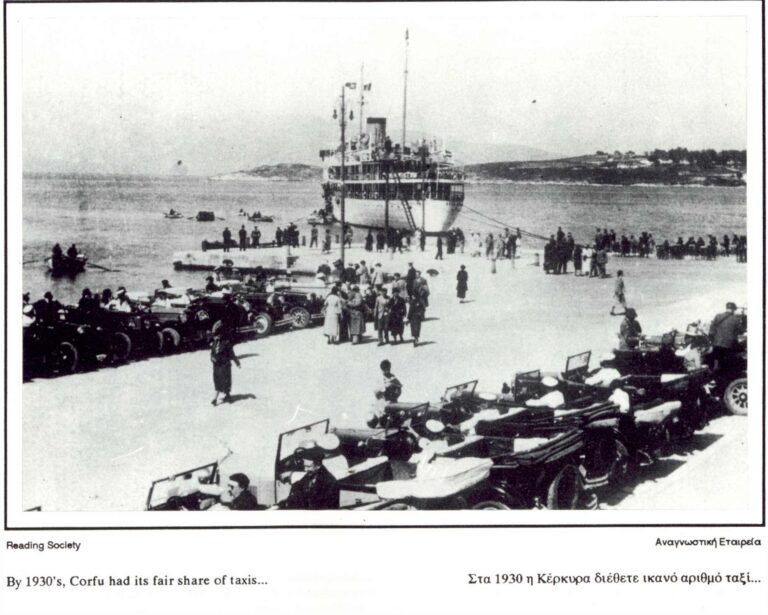 Taxi station at port