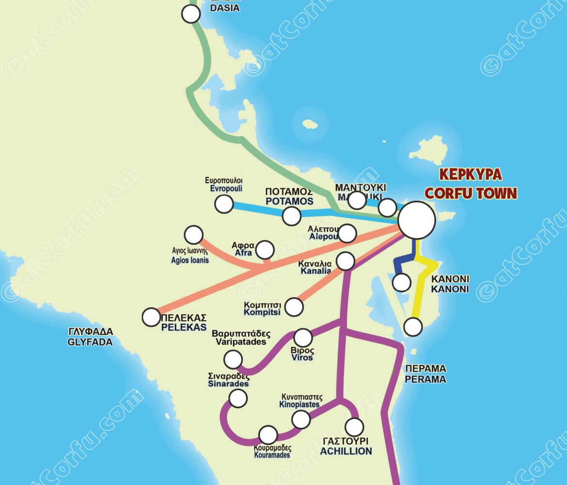 Corfu Blue Bus Routes