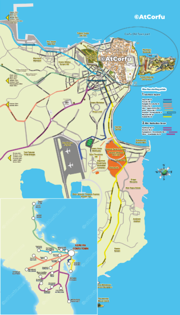 Corfu Blue Bus Map 2025 – Routes and Connections