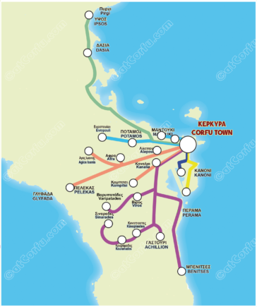 Corfu Blue Bus Map – Routes and Connections