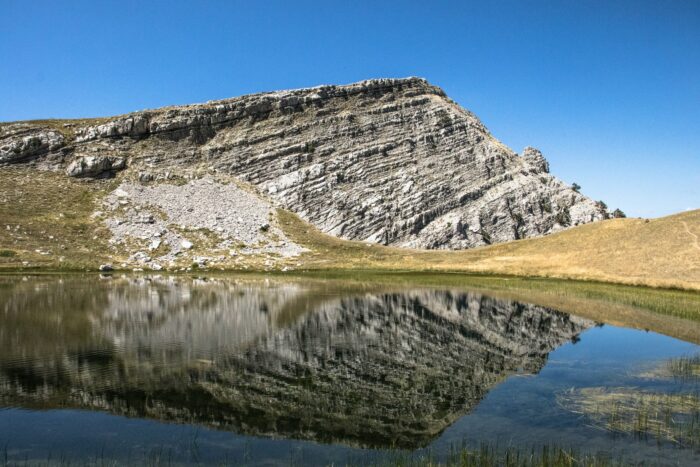 Dragon lake at Smolikas mountain Greece