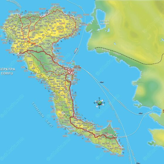 Corfu Island Map