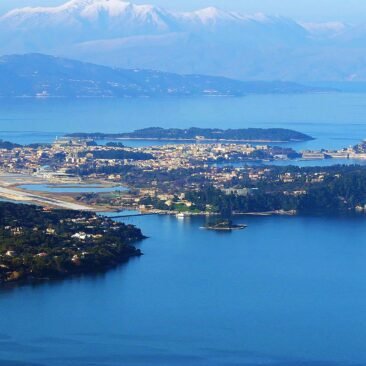 Corfu town from the air