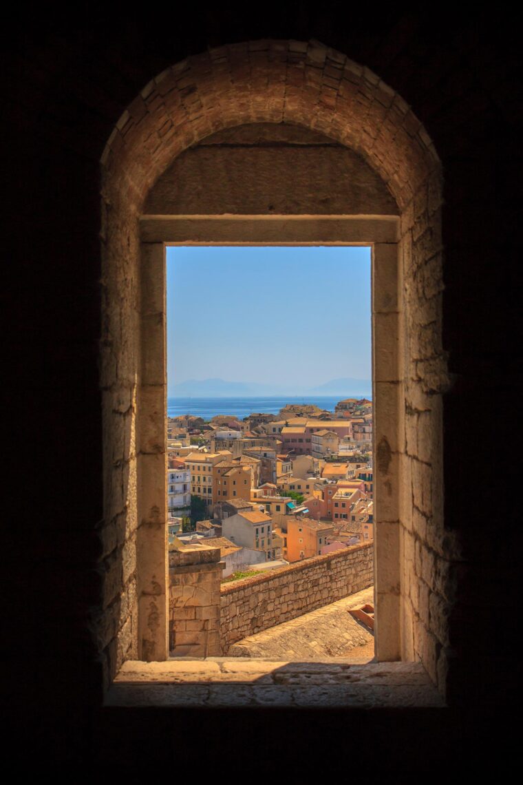 A part of Corfu town through a new fortress bastion