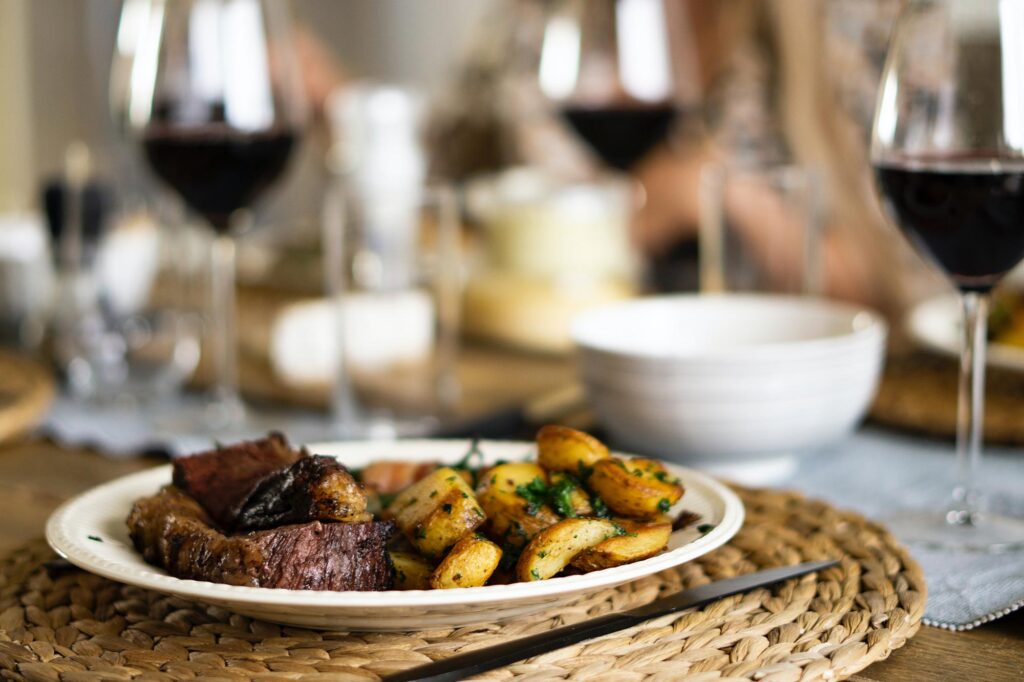 Lamb with potatoes
