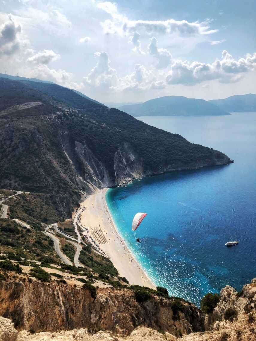 Beaches in Greece - Myrtos beach in Kefalonia