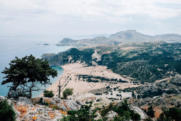 Tsambika beach in Rhodes