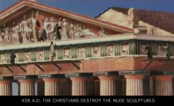 Acropolis Parthenon - Destruction by Christians