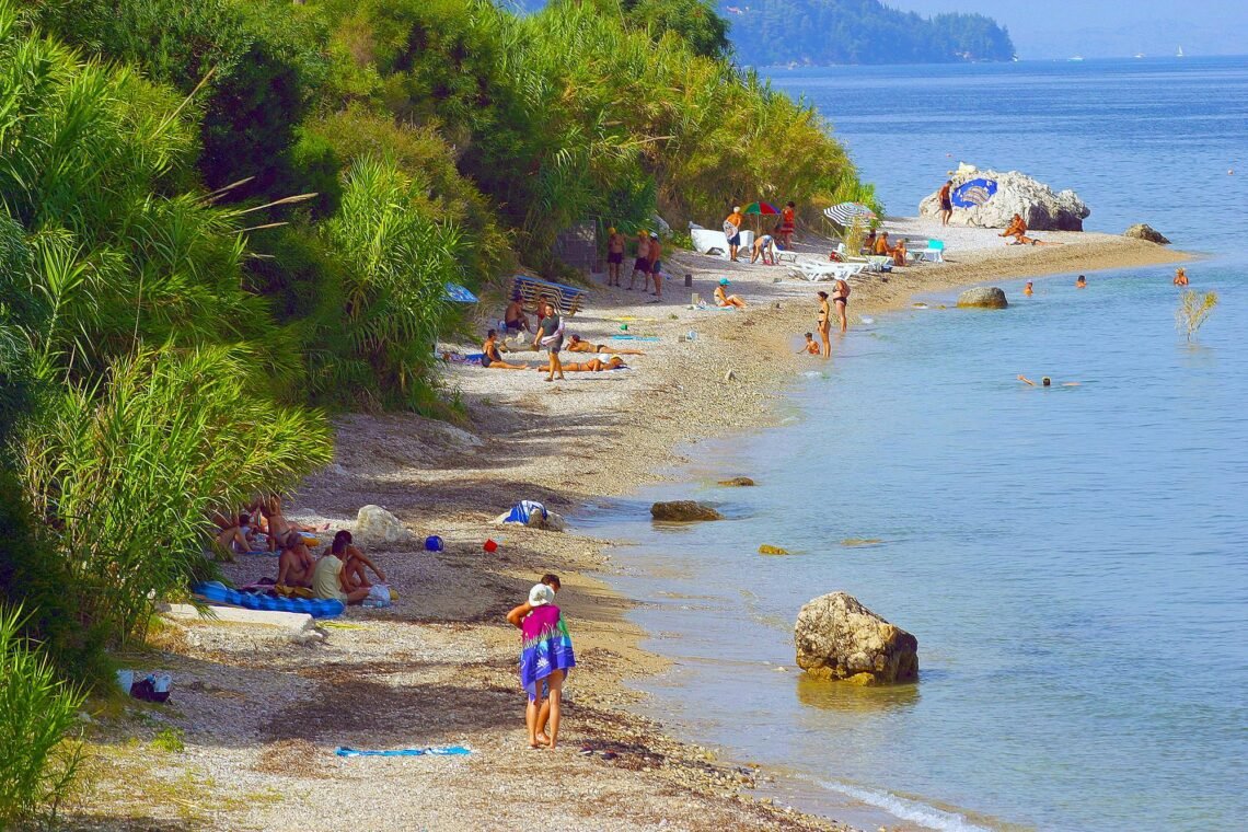 Benitses beach next to Laopetra