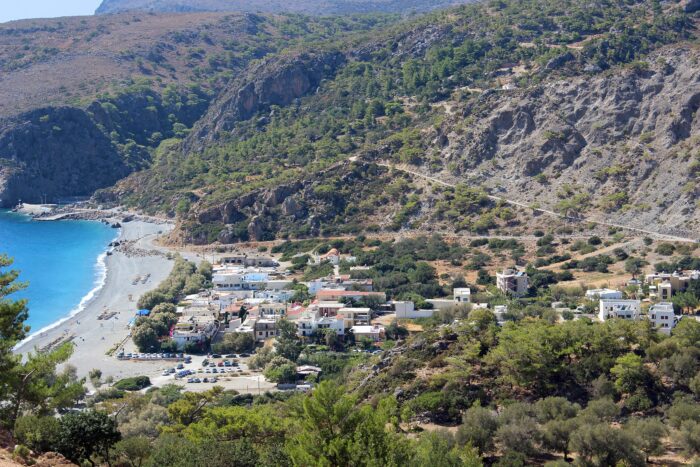 Sougia beach in Chania Crete