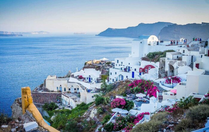 An Aegean landscape in Santorini