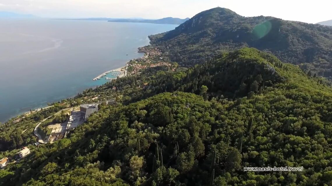 Benitses in the East coast of Corfu