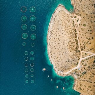 Beach in Crete from above