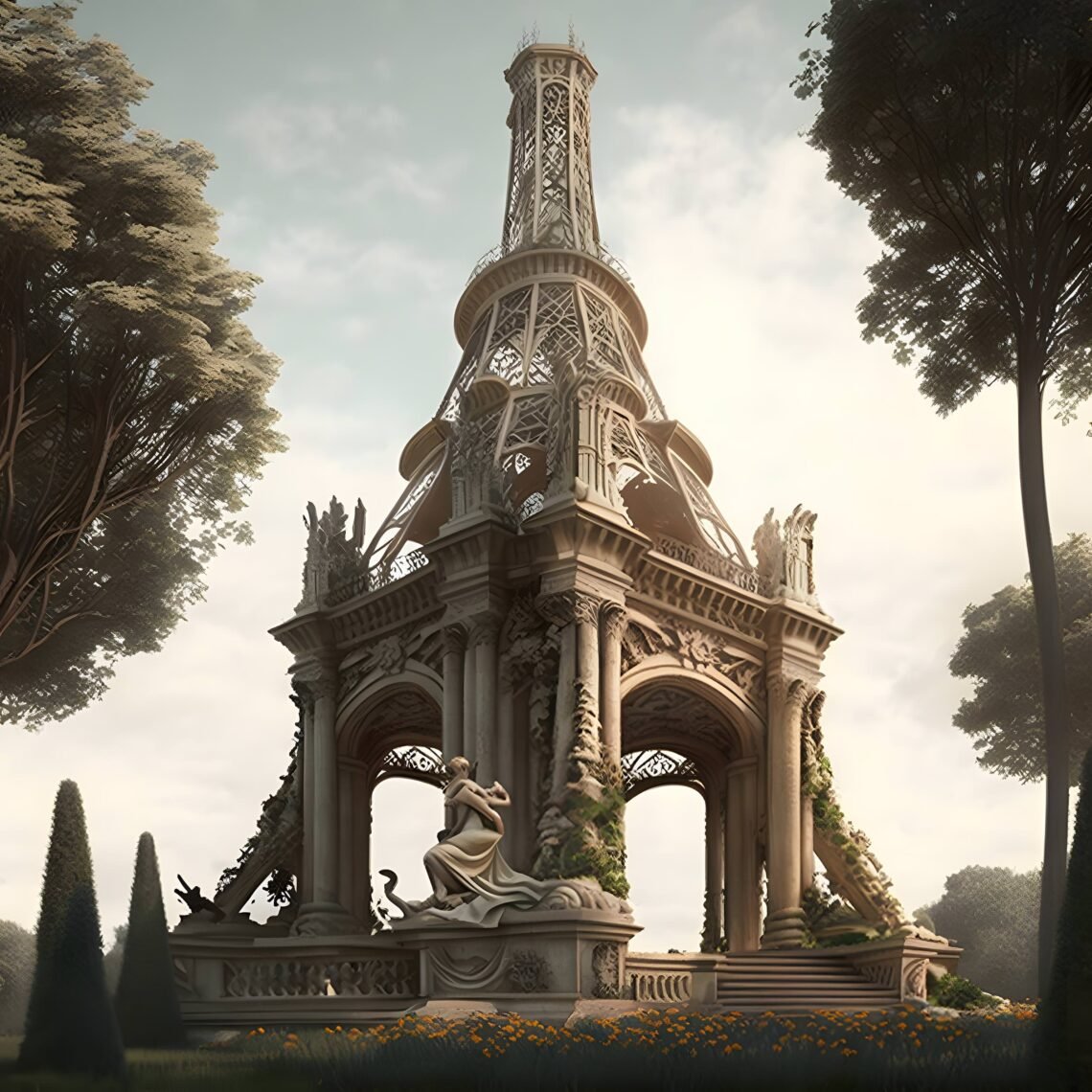 The Eiffel Tower, Redesigned in Rococo Style - France