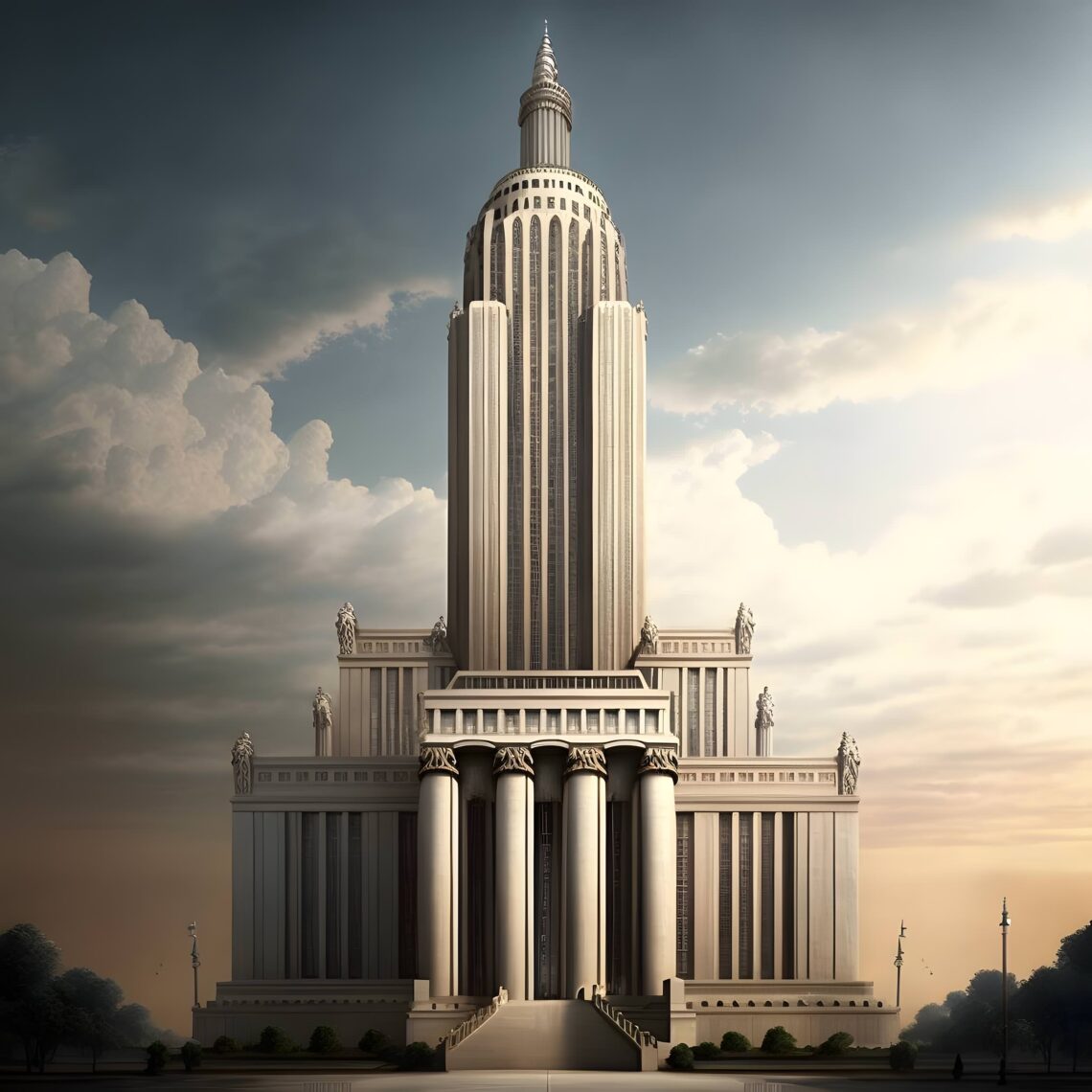 Empire State Building, Redesigned in Greek Revival Style - USA