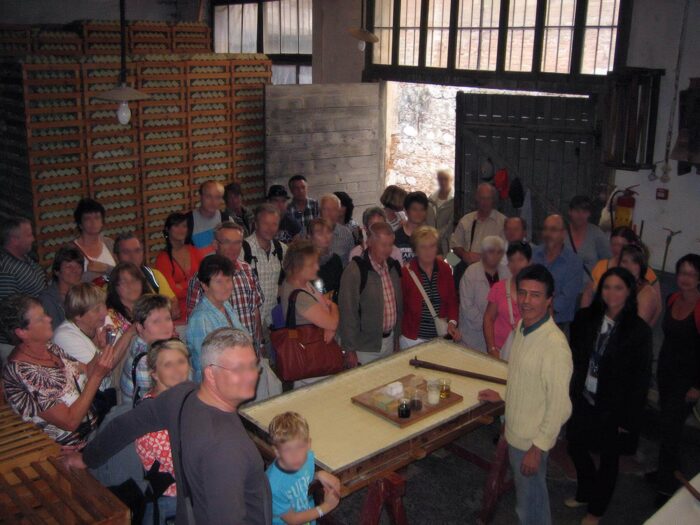 Patounis with visitors