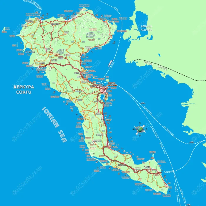 Corfu Map Large