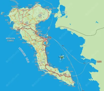 Corfu Map Large