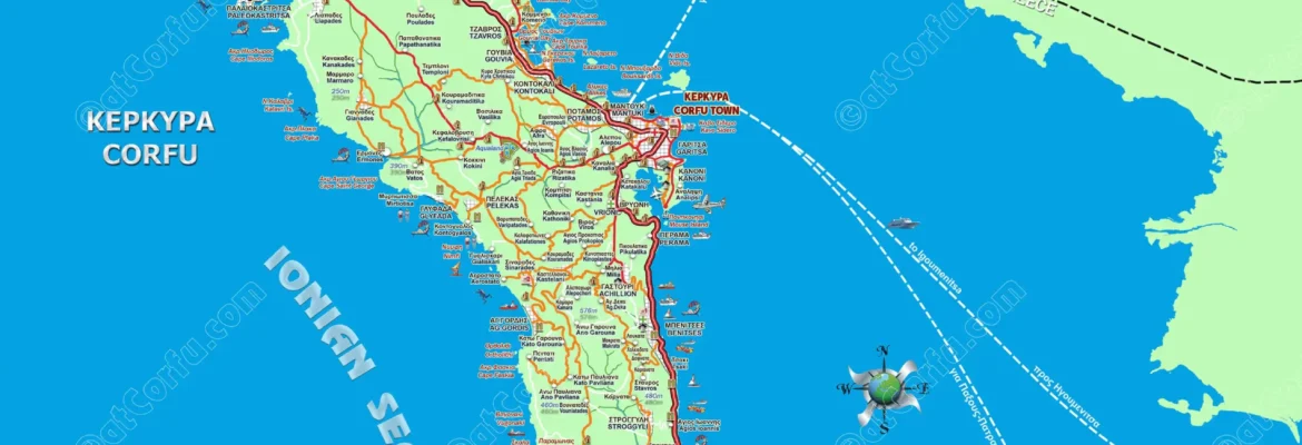 Corfu map