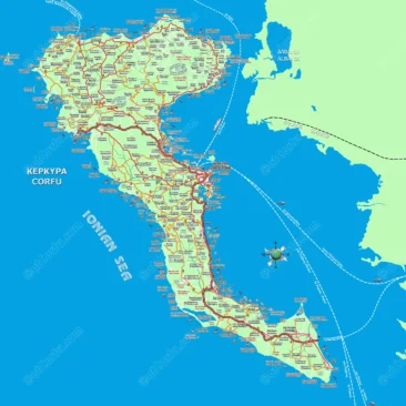 Corfu map