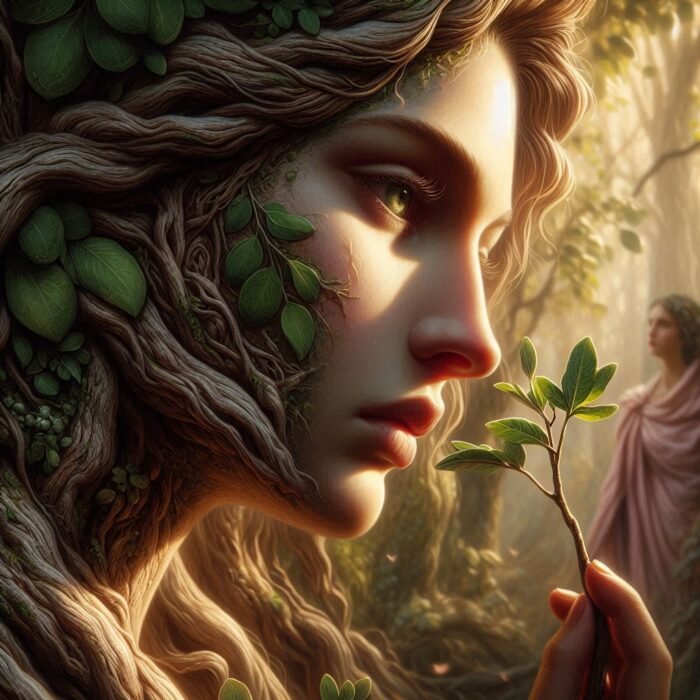 Daphne transformed into a tree