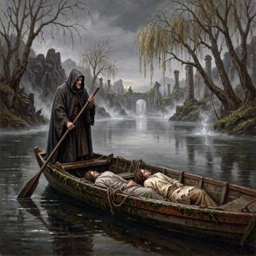 Charon carrying deads in Underworld