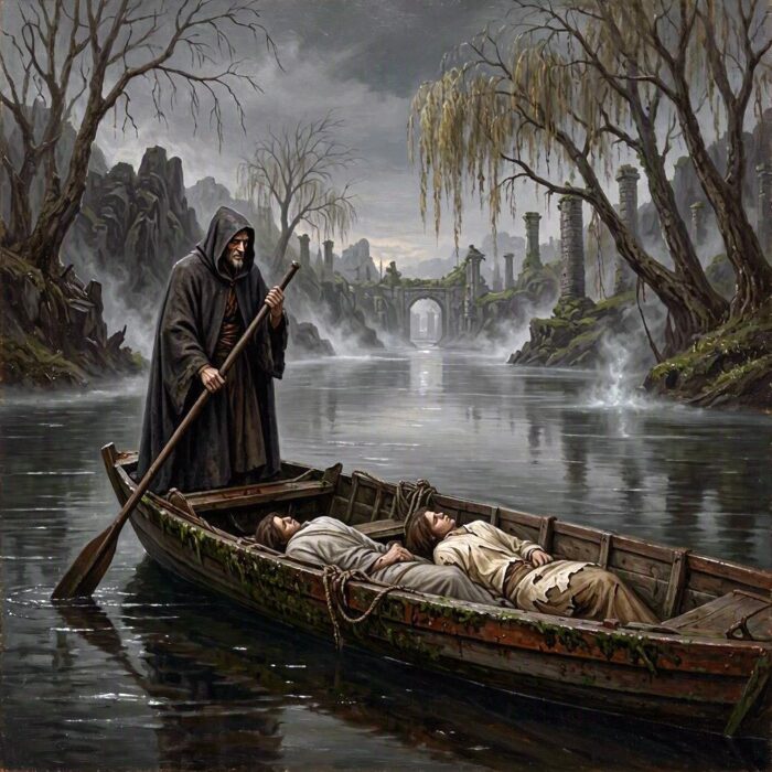 Charon carrying deads in Underworld