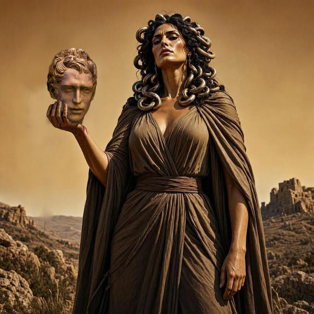 Medousa with the head of Perseus